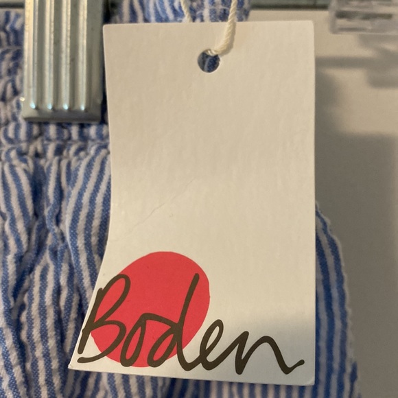 Mini Boden Blue and White striped skirt with zebra tropical appliqué. - Picture 3 of 5